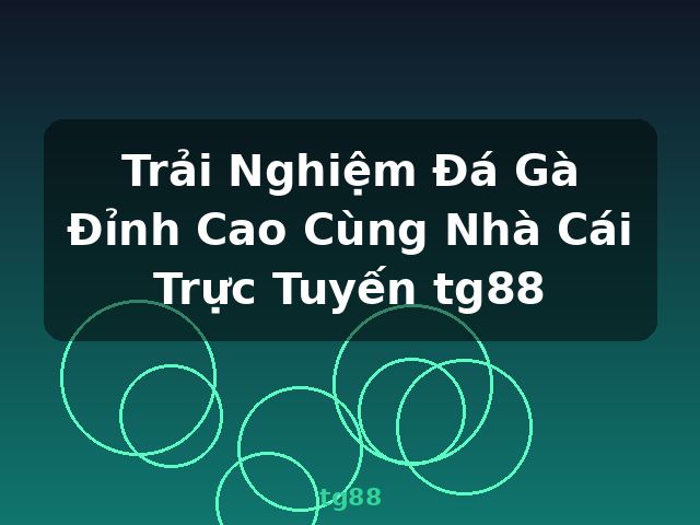 Trải Nghiệm Đá Gà Đỉnh Cao Cùng Nhà Cái Trực Tuyến tg88 - tg88