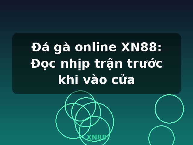 Đá gà online XN88: Đọc nhịp trận trước khi vào cửa - XN88